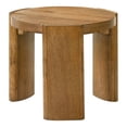 thumbnail image 2 of Furniture of America Honora Modern Wood 20-inch Oval End Table with Plinth Base, Walnut, 2 of 5