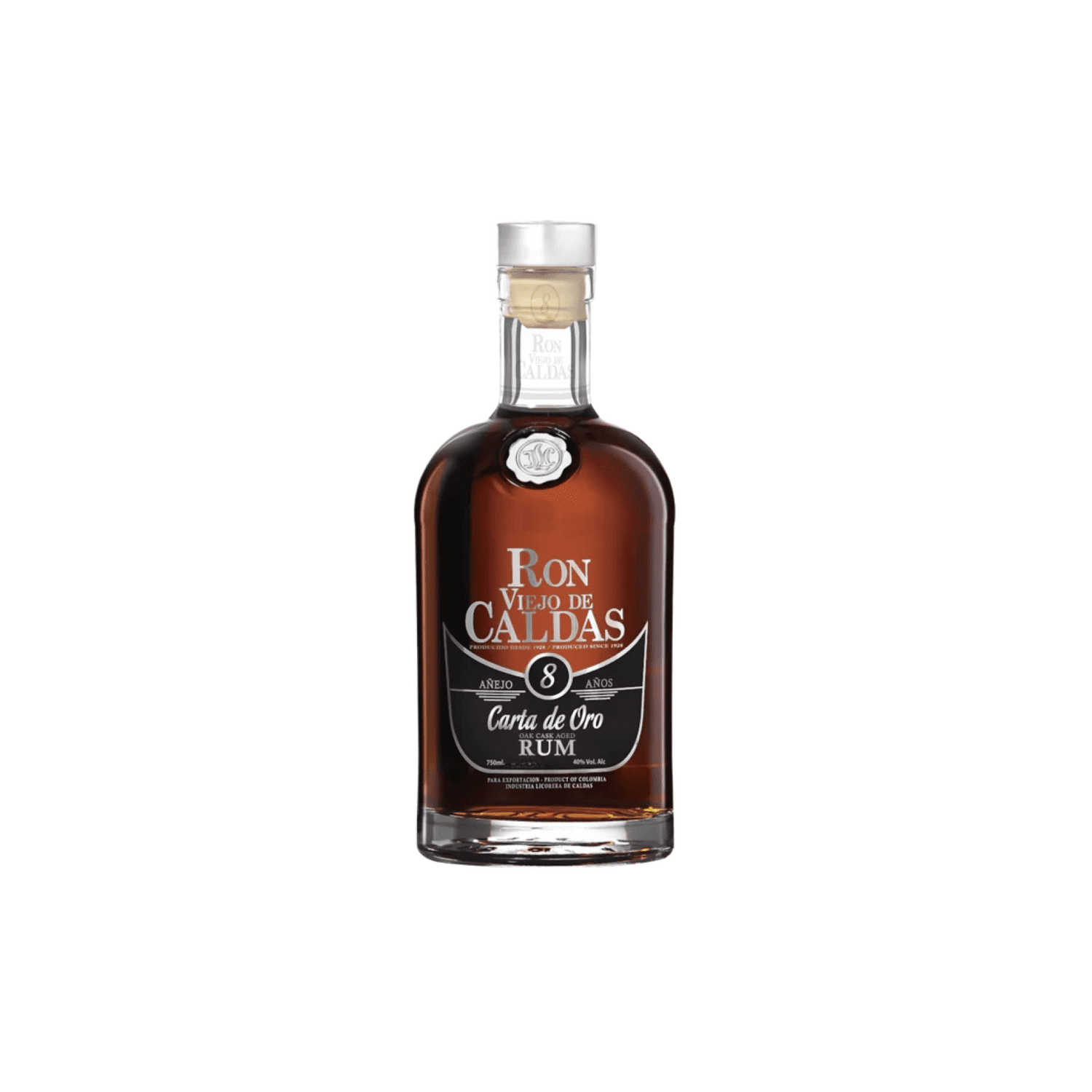 Ron Viejo de Caldas 8-Year Rum, 750 ml 40% ABV
