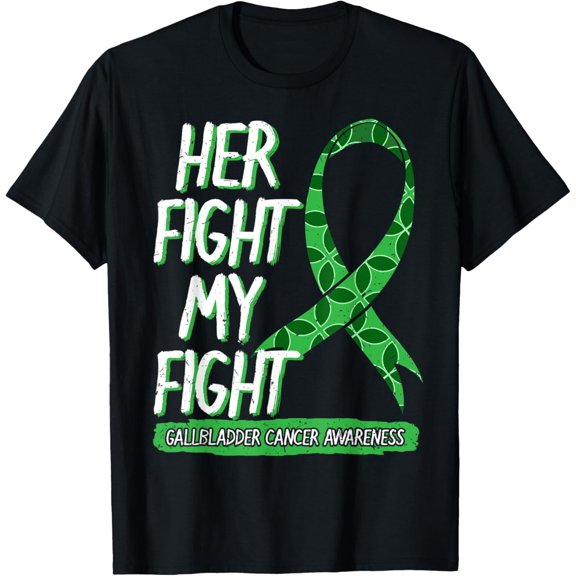 men and women can wear,Her Fight Is My Fight Gallbladder Cancer Awareness Warrior T-Shirt