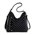 thumbnail image 2 of JGTDBPO Tote Bag Detachable Polka Dot Pattern Fabric Shoulder Bag with Strap Zipper Pocket Casual Daily Handbag 10x10 in, 2 of 6