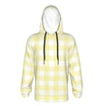 thumbnail image 6 of KLL Unisex Kids Boys Girls Hooded Pocket Pullover Hoodies-Lemon Yellow Checkboard, 6 of 6