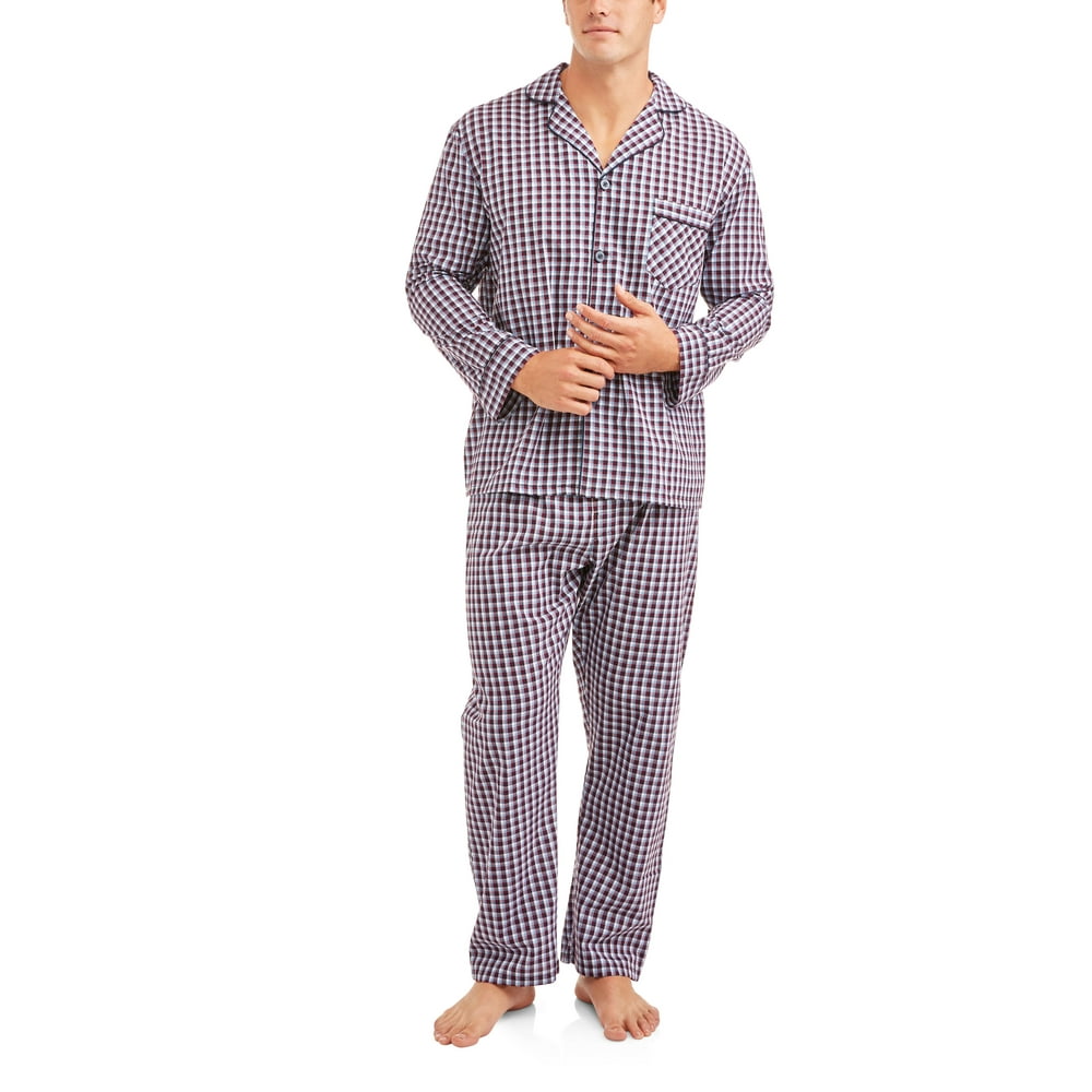 Hanes Big Men's Woven Pajama Set