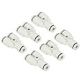 thumbnail image 1 of Unique Bargains Pousser pour Connecter Raccords, 12 Pack Raccords Diviseurs, Blanc, 1/8 de Pouce Od, 1 of 5