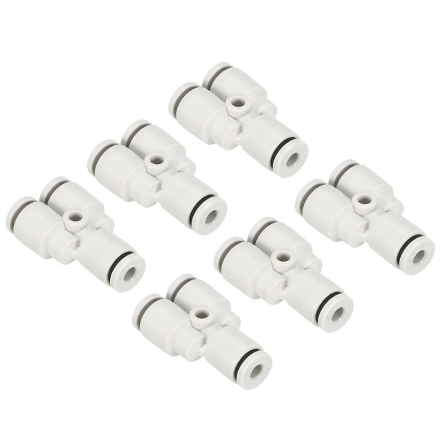 Unique Bargains Pousser pour Connecter Raccords, 12 Pack Raccords Diviseurs, Blanc, 1/8 de Pouce Od