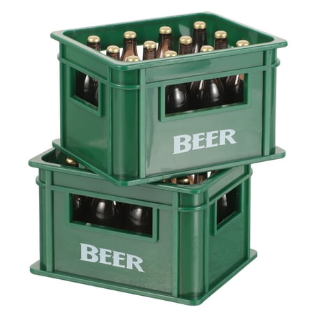 

2 Sets Mini House Ornaments Plastic Wine Crate and Wine Bottle Modeling Tiny House Decor