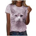 thumbnail image 1 of Pompotops T-Shirt à Manches Courtes et Col Rond Imprimé Mode pour Femmes, 1 of 6