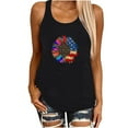 thumbnail image 1 of Blusa sin mangas con cuello redondo y estampado de girasol para mujer Fridja  gh3174, 1 of 5