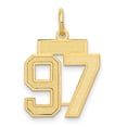 thumbnail image 3 of 14k Yellow Gold Small Satin Number 97 Charm Pendant, 3 of 3