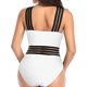 thumbnail image 4 of Traje de baño de una pieza de verano para mujer, sin tirantes, de malla, para playa, monokini con efecto push-up, traje de baño para playa, 4 of 7