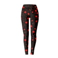 thumbnail image 2 of Gibobby Leggings para San Valentín Mujer Pantalones casuales cómodos para mujer Leggings deportivos con estampado para corazones(Multicolor, XL), 2 of 3