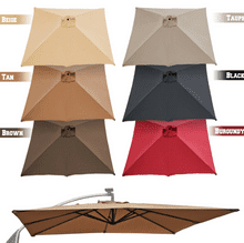 ALUVIERA Replacement Umbrella Canopy for 8.2ft x 8.2 ft 8 ribs