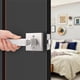 thumbnail image 5 of Probrico-palancas cuadradas de níquel satinado para puerta de privacidad de dormitorio y baño, cerraduras de puerta sin llave, manijas, paquete de 10, 5 of 7