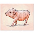 thumbnail image 2 of Design Art - Happy Pig Portrait in Brush Painting, 2 of 3