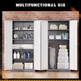 thumbnail image 5 of SOLAURA 71 inches Tall Metal Garage Storage Cabinet with Locking Doors and Adjustable Shelves for Home, Office(Light Gray and Dark Gray), 5 of 7