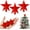 Red, variant on ZOEZOE 3 Pcs Mini Christmas Tree Topper Small Star Christmas Treetop Ornaments for Mini Tree Holiday Decorative Star for Xmas Home Decor
