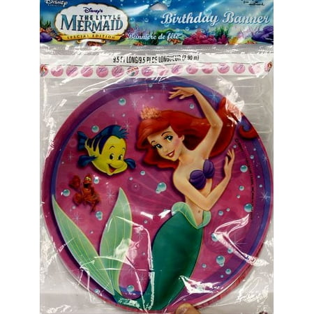 Ariel the Little Mermaid Happy Birthday Banner (1ct)