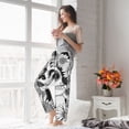 thumbnail image 5 of Sikiie Floral Sugar Skull Portrait Women’s Lounge Pants, Lounge Pants Sleep Bottoms, Lounge for Women, Womens Pajama Pants -Medium, 5 of 6