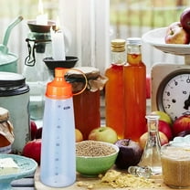 Yomikausa Graduated Bottle, Plastic Salad Dressing Dispenser, Kitchen Oil Pot, Bottle for Oil and Condiments, Dressing Pot for Kitchen Use