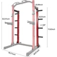 thumbnail image 4 of FlexWave HRCK1 Half Rack Conversion Kit, Red & Black, 3x3 Steel Add-On for Wall-Mount Squat Racks, 4 of 7
