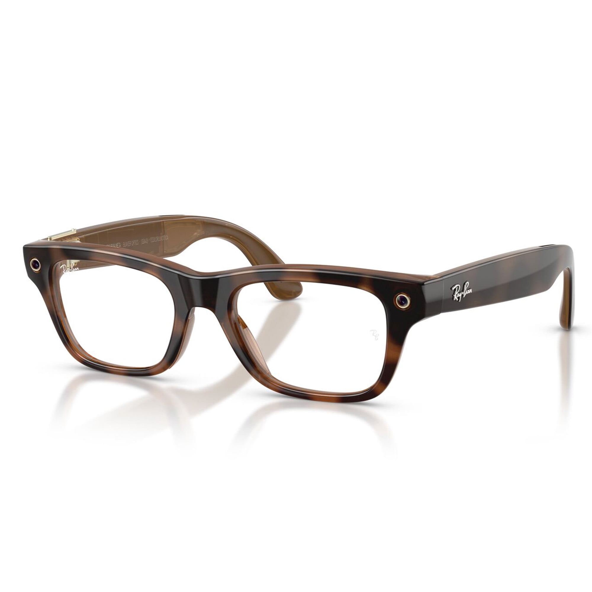 Ray-Ban Meta Gen 2 Blayzer Optics Smart Glasses, AI Meta Glasses with Photo and Video, Size 49, Havana/Clear