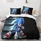 thumbnail image 4 of Funda nórdica con estampado de animación 3D de Sonic para niños, niñas y adolescentes, microfibra animada con cremallera y fundas de almohada, 4 of 4