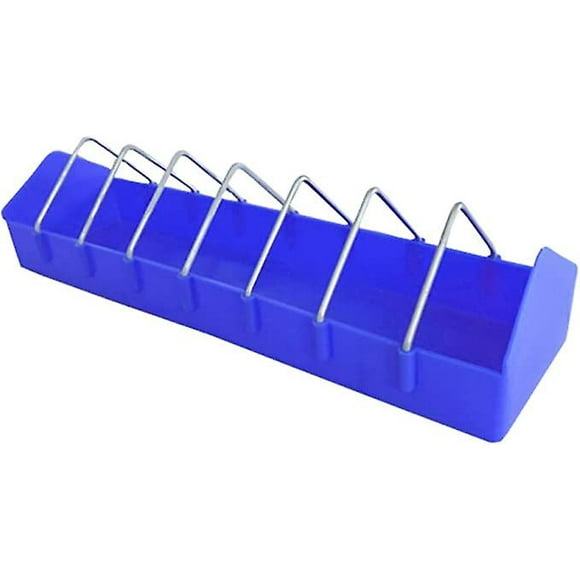 Chicken Feeder - Plastic Poultry Feeder Bird Food Dispenser Storage Bin Container Pigeon Supplies 1pc blue