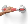 thumbnail image 6 of SAFETY+BEAUTY Suction Shower Grab Bar, Bath Tub Handle with Indicator, Anti-Slip Grip, Metallic Silver Dual Tone (Pink, 17 inch), 6 of 7