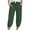 Green, variant on Women's Crinkle Wide Leg Pants, High Waisted Cropped Palazzo Pants with Drawstring and Pockets, Loose Fit Casual Beach Pants for Vacation, Lounge and Daily Wear-Bronze