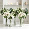 thumbnail image 6 of MMJ Artificial Flowers Rustic Style Bouquet 2pcs Mixed Foliage Cream Pink Faux Floral Arrangement for Home Party Decor 9.84x15.75x15.75in, 6 of 6