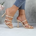 thumbnail image 4 of COM STAR Women’s High Heel Sandals Strappy Square Toe Stiletto Heels Open Toe Dress Shoes Adjustable Buckle Heels for Party Wedding Evenin, 4 of 9