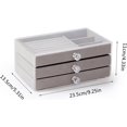 thumbnail image 3 of Three Layer Jewelry Tray Jewelry Display Stand Bracelets/Necklaces/Bangles Holder Drawer Jewelry Storage Box, 3 of 8