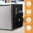 thumbnail image 4 of Mini Fridge Organizer 600D Oxford Double Side Caddy Organizer with 12 Pockets 53.9 ×12.8 Inches Dorm Office Over the Fridge Caddy Organizer Machine Washable Flatware Storage Organizer fo, 4 of 10
