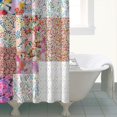 thumbnail image 4 of Pioneer Flower Floral Print Pattern Shower Curtain 84"x72" ,Bathroom Decorative Shower Curtains Set with 12 Hooks,Modern Waterproof Washable Shower Curtain, 4 of 6
