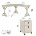 thumbnail image 4 of Homestead 60W L Shaped Desk with Drawers in Linen White Oak - Engineered Wood, 4 of 7