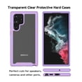 thumbnail image 2 of Galaxy S22+ 6.6"(2022) Case Clear, Case Cover for 2022 Samsung Galaxy S22+ 6.6", Njjex Full-Body Rugged Transparent Clear Back Bumper Case Cover for Samsung Galaxy S22+ 2022 -Purple, 2 of 10