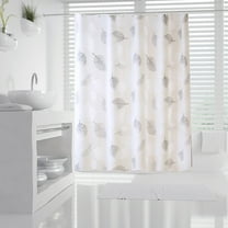 Fmbmuo Shower Curtain with Hanging Rings 100%Polyester Waterproof Bohemian White Floral Pattern