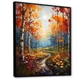thumbnail image 2 of Designart "Birch Woods Autumn euphony III" Floral Floater Framed Wall Decor, 2 of 7