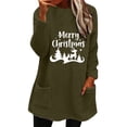 thumbnail image 2 of Qeaghou Sweatshirt for Women Sherpa Lined Fuzzy Fleece Crewneck Pullover Winter Warm Soft Cozy Sweater Tops with Pockets Savings, 2 of 4