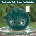 thumbnail image 2 of Tambor de acero Amkoskr Rain Drum, 6 pulgadas, 11 notas en do mayor, 2 of 8
