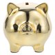 thumbnail image 1 of Hucha de cerámica creativa para ahorrar dinero, decoración de escritorio, adorno de mesa, tamaño S, dorada, 1 of 7