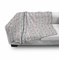 thumbnail image 3 of Leaves Soft Flannel Fleece Throw Blanket, Vertical Branches with Leaves and Dotted Lines Hand Drawn Ornamental, Cozy Plush for Indoor and Outdoor Use, 50" x 70", Indigo Vermilion White, by Ambesonne, 3 of 6