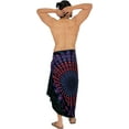 thumbnail image 3 of HAPPY BAY Men's Standard Casual Sarong Long Pareo Beach Wrap One Size Black, Mandala Summer Vacation Party, 3 of 5