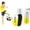 Yellow, variant on DIYMAG 1 Pair Kids Soccer Shin Guards with 1 Pair Calf Sleeves, Calf Protection Soccer Shin Pads for Toddler 6-12 Years（M）