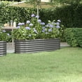 thumbnail image 4 of vidaXL Garden Raised Bed Powder-coated Steel 130.7"x15.7"x26.8" Anthracite, 4 of 42