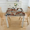 thumbnail image 3 of HAOXIT with and Pumpkins Vinyl Flannel Back Tablecloth 48''x48'', 3 of 7
