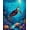 Blue, Pattern 10, variant on ODIKA 4' x 6' Machine Washable Non-Slip Area Rug, Marine Wave High Traffic Rug, Blue, 2964