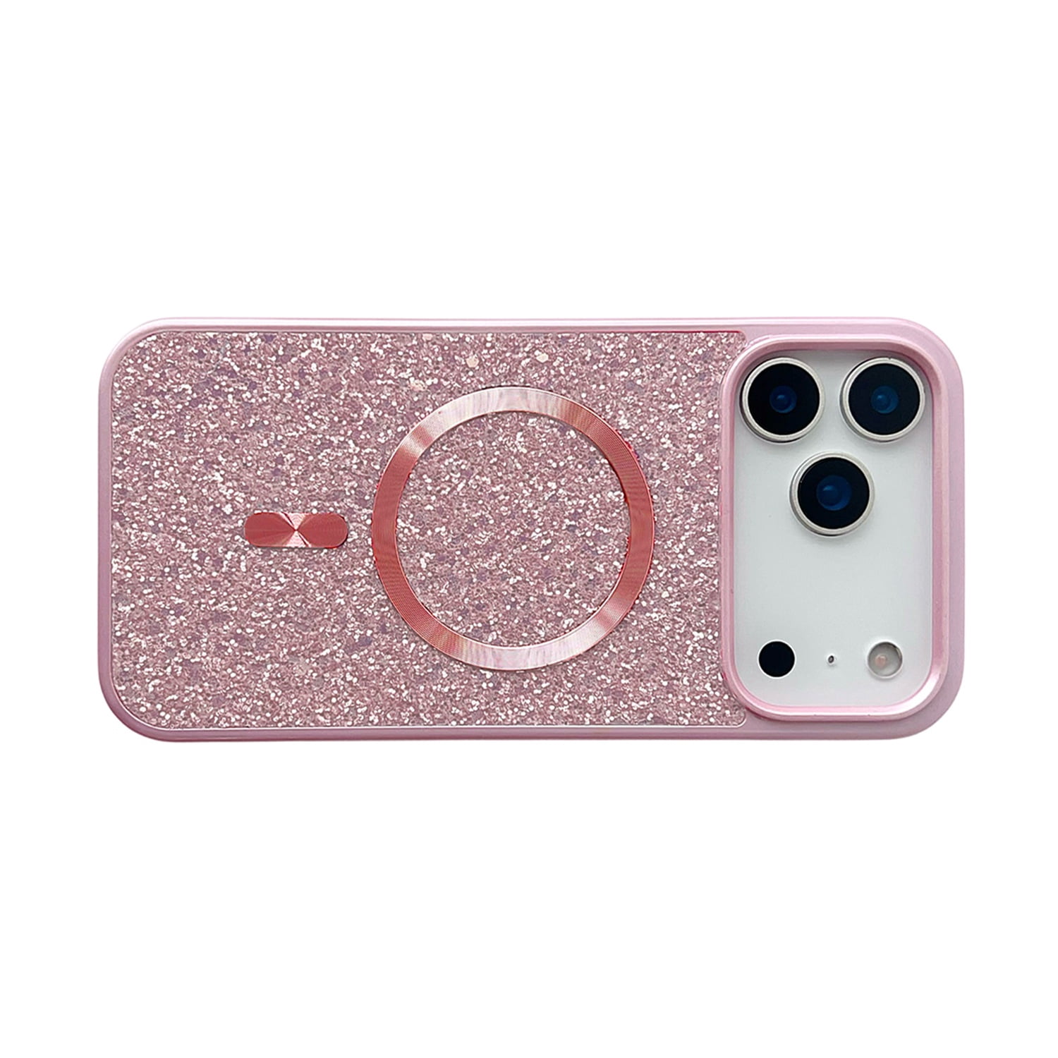 Shiny Bling MagSafe Case Designed for iPhone 17 Pro Max - Rose Gold