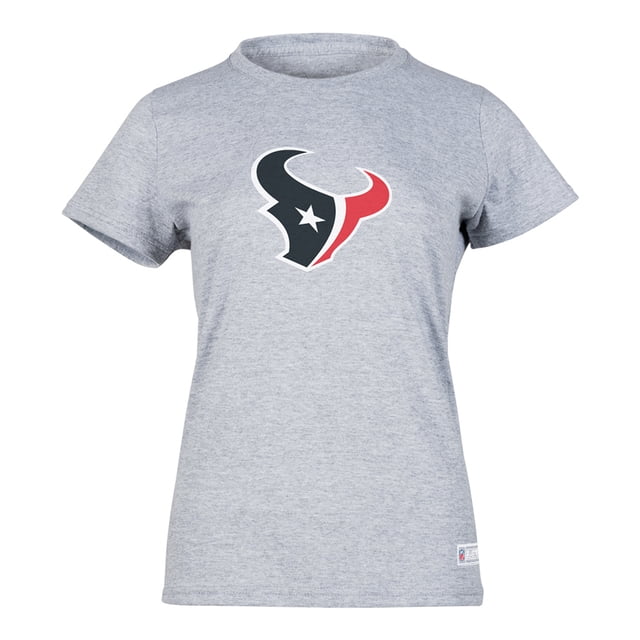 NFL Playera Aficionado Básica Houston Texans Gris para Mujer, Talla Mediana