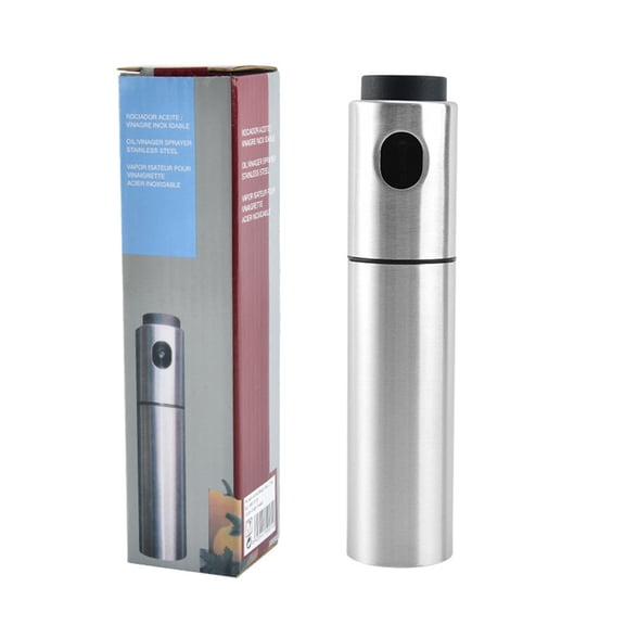 Stainless Steel Oil Sprayer Bottle for Cooking, Fine Mist Vinegar Dispenser for BBQ, Salad, and Air Fryer, Reusable Kitchen Gadget for Healthy Eating