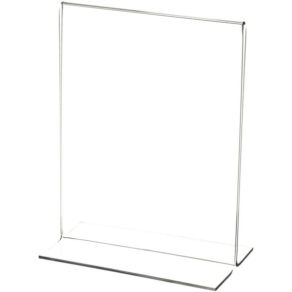 Plymor Clear Acrylic Sign Display / Literature Holder (Bottom-Load), 5.5" W x 7" H